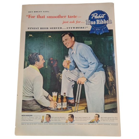 Other - 1950 Pabst Blue Ribbon | SOS Magic Scouring Pads - Full Page Color Advert